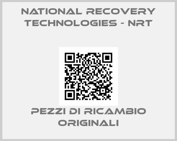 National Recovery Technologies - NRT