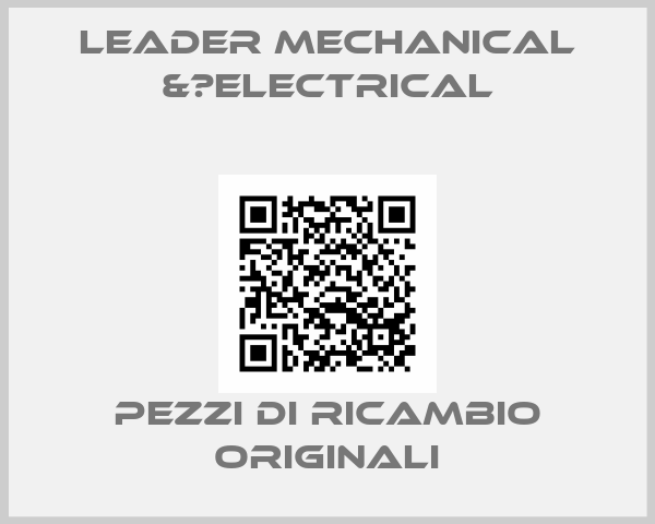 LEADER MECHANICAL &　ELECTRICAL