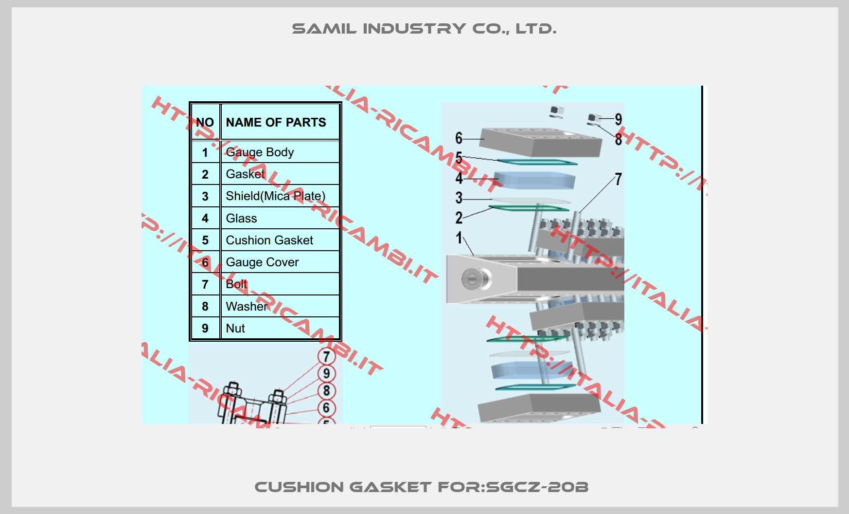 Cushion Gasket For:SGCZ-20B -1