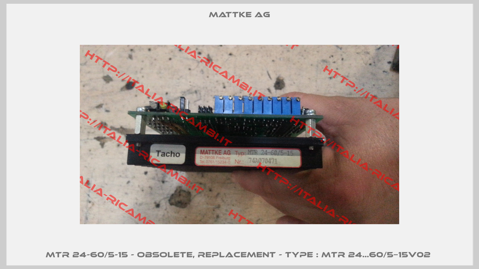 MTR 24-60/5-15 - obsolete, replacement - Type : MTR 24...60/5−15V02 -1