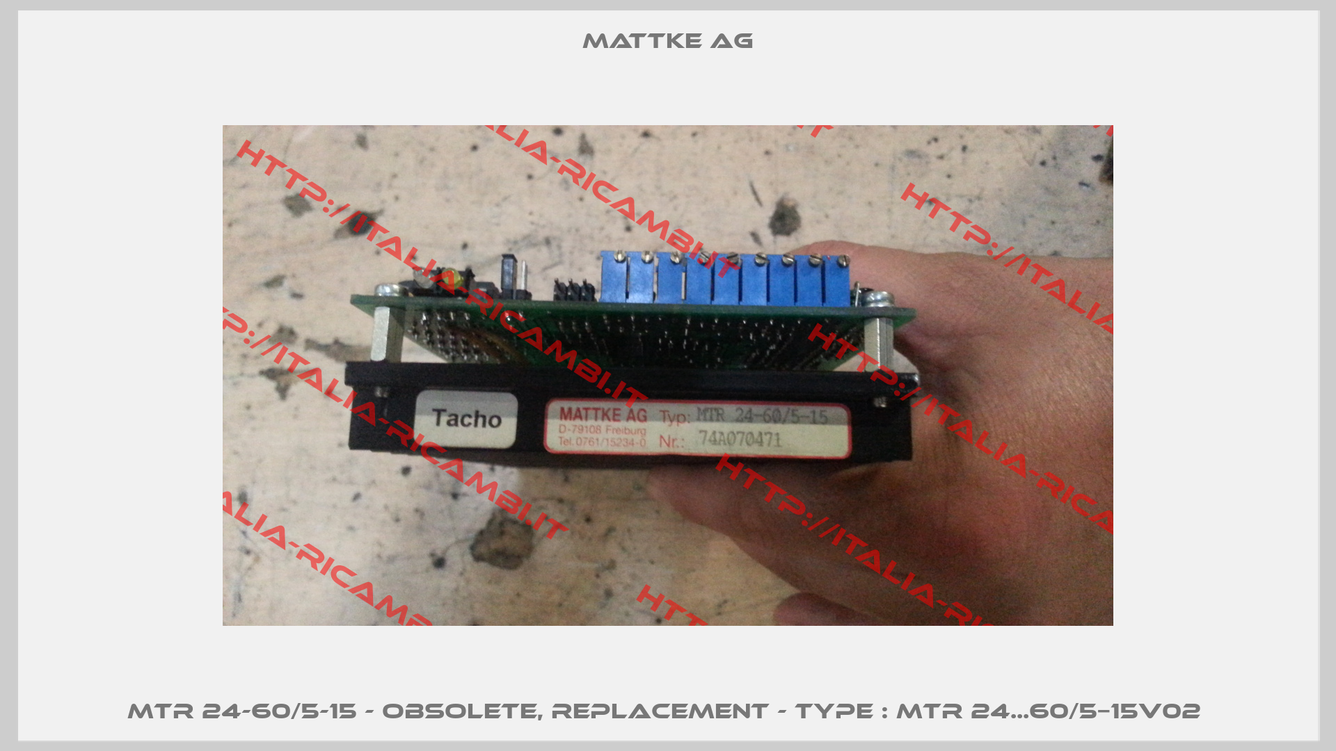 MTR 24-60/5-15 - obsolete, replacement - Type : MTR 24...60/5−15V02 -2