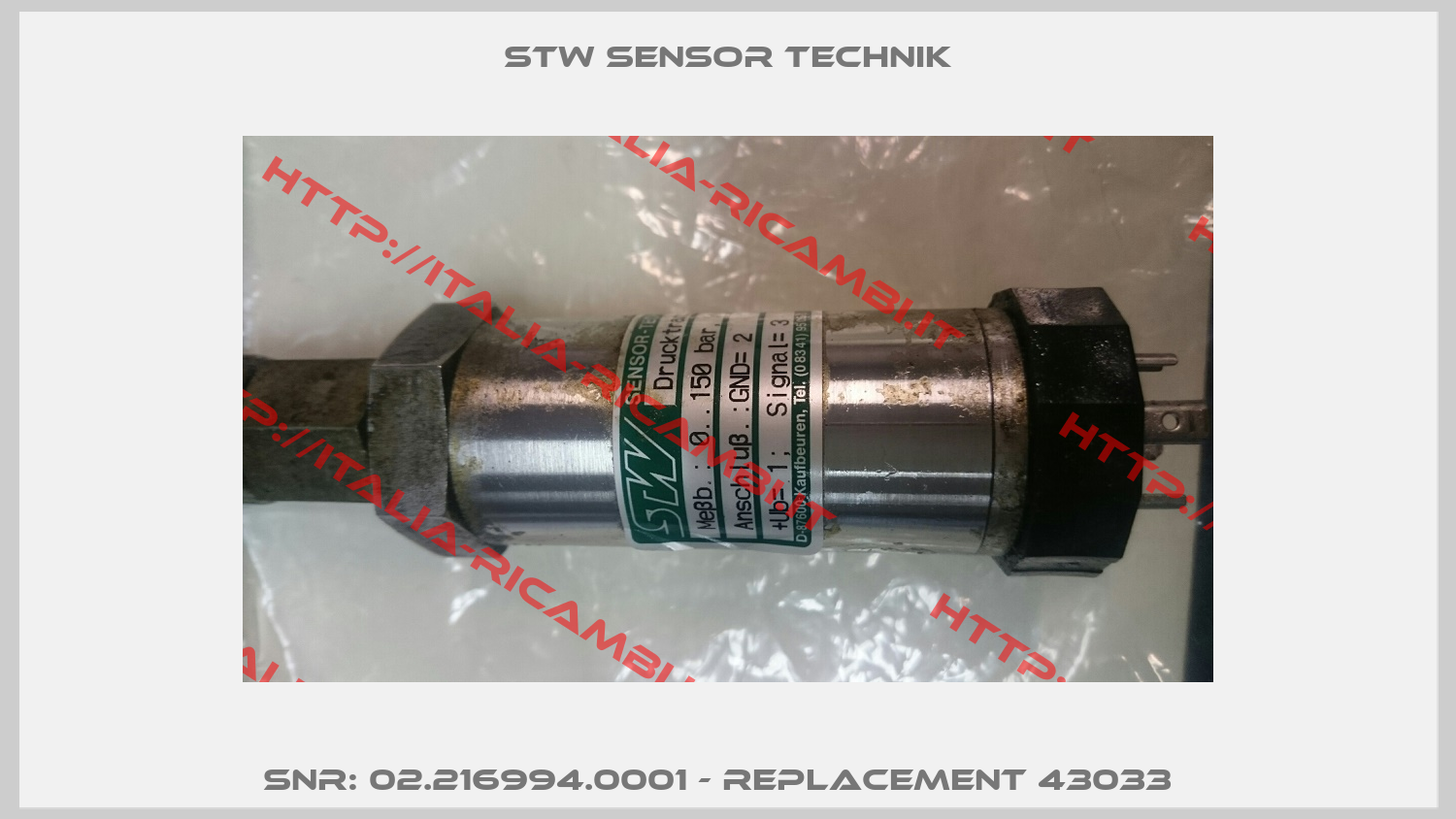 SNr: 02.216994.0001 - replacement 43033  -0