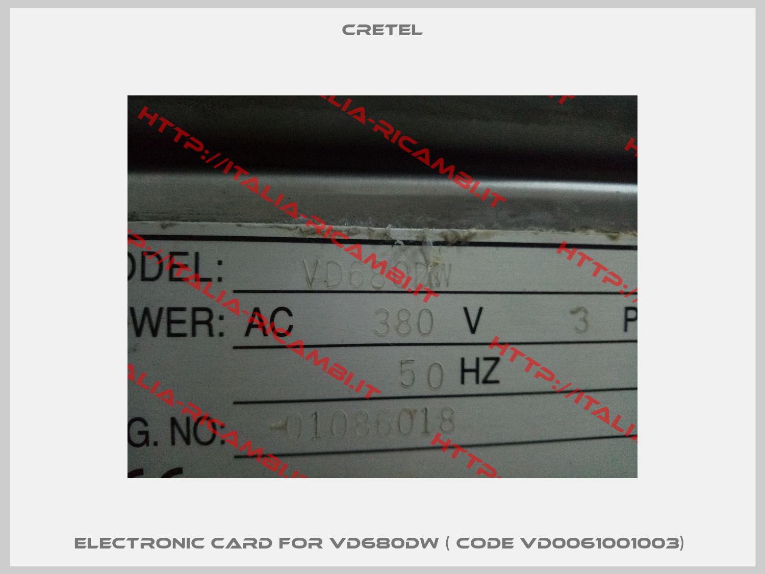 Electronic card for VD680DW ( code VD0061001003) -1