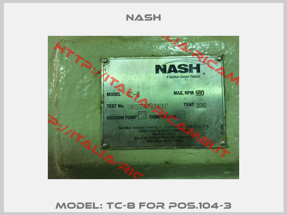 Model: TC-8 for pos.104-3-1