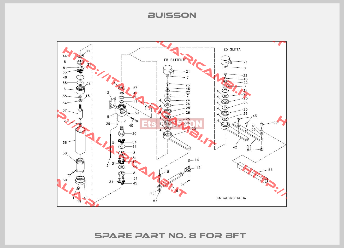 Spare part no. 8 for BFT -2