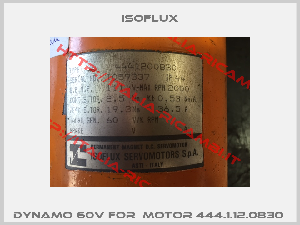 Dynamo 60v for  motor 444.1.12.0830 -0