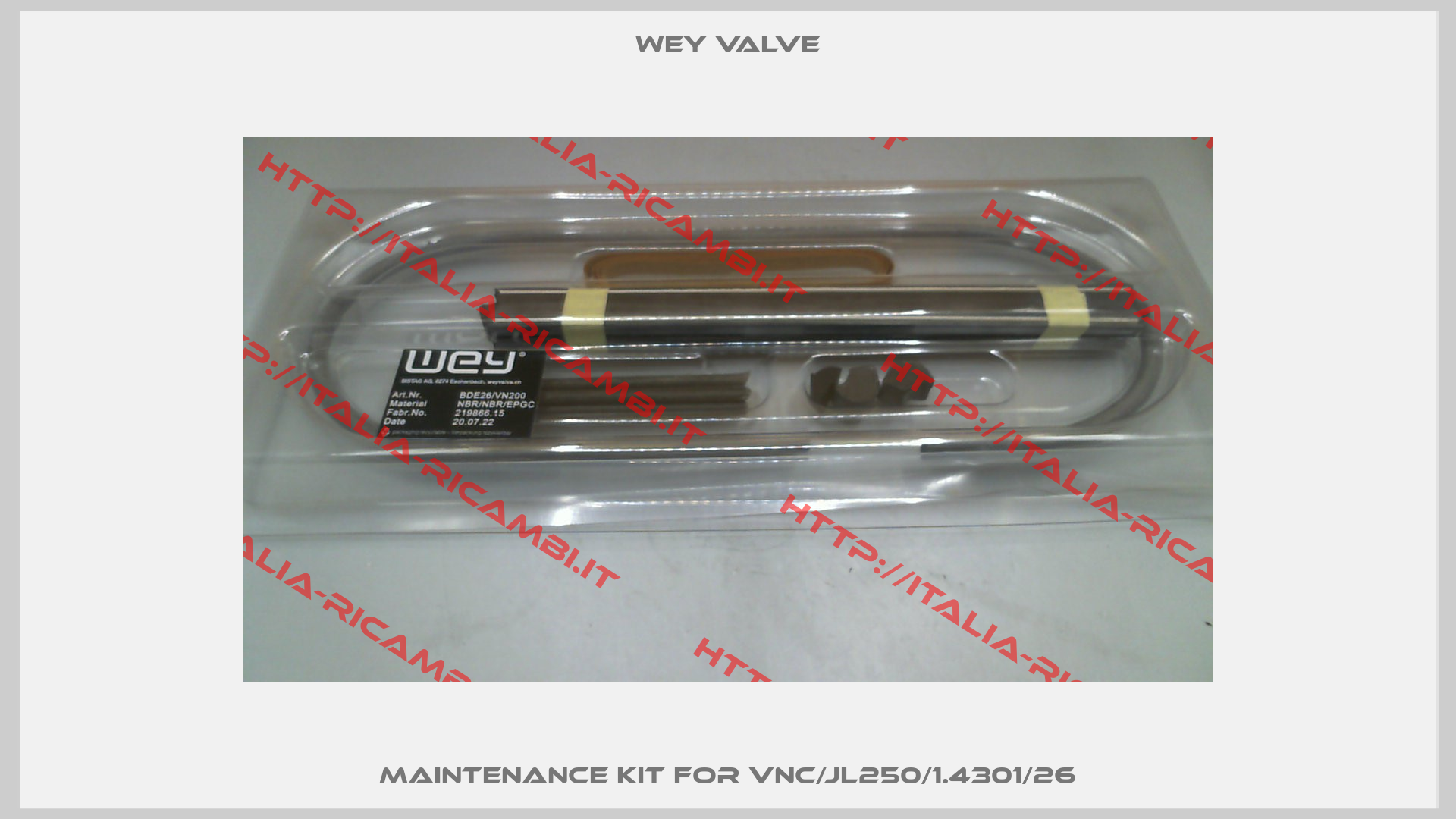 maintenance kit for VNC/JL250/1.4301/26-0