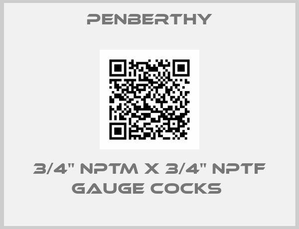 Penberthy-3/4" NPTM X 3/4" NPTF GAUGE COCKS 