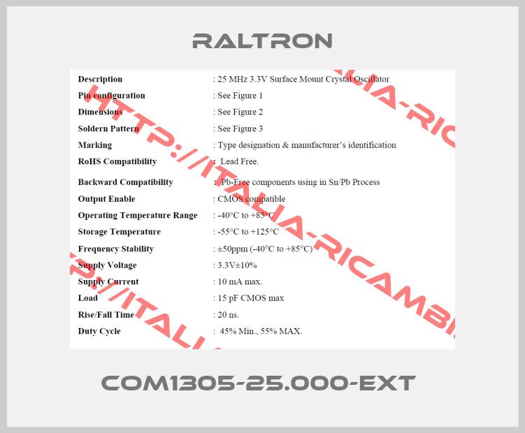 Raltron-COM1305-25.000-EXT 