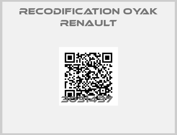 RECODIFICATION OYAK RENAULT-3031437 