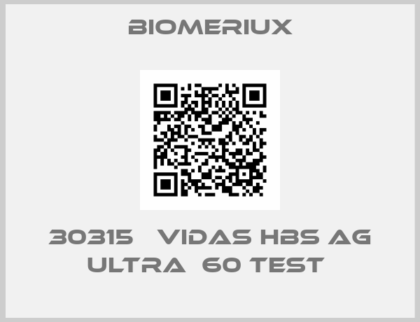 Biomeriux-30315   VIDAS HBS AG ULTRA  60 TEST 