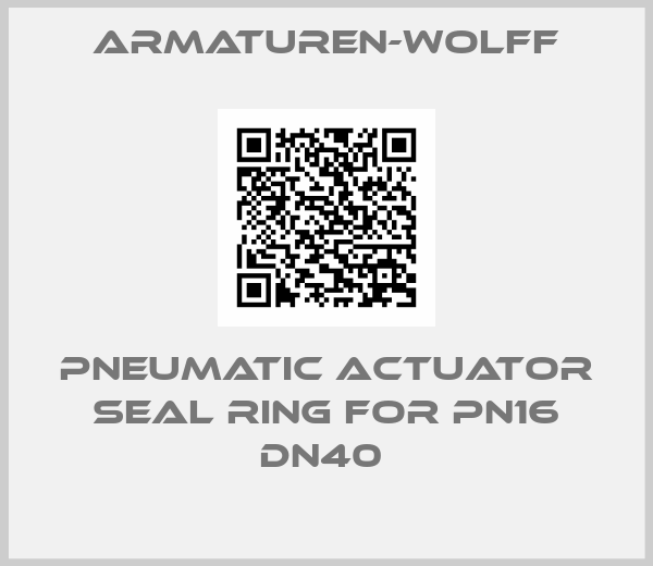 Armaturen-Wolff-Pneumatic actuator seal ring for PN16 DN40 