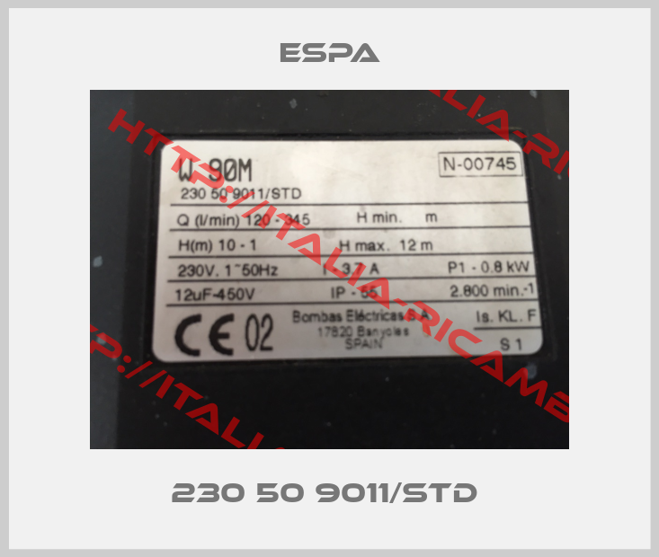 ESPA-230 50 9011/STD 