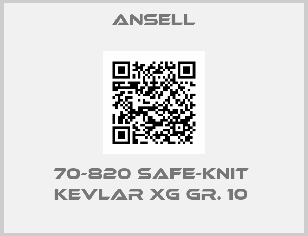 Ansell-70-820 Safe-Knit  Kevlar XG Gr. 10 
