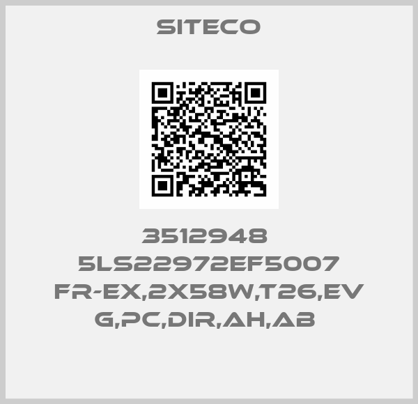 Siteco-3512948  5LS22972EF5007 FR-Ex,2x58W,T26,EV G,PC,dir,AH,AB 