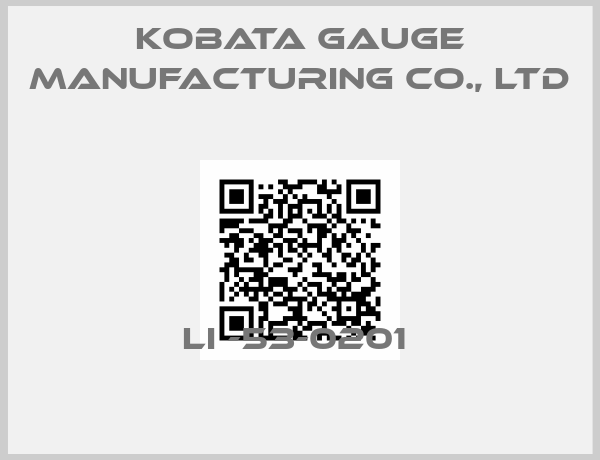 KOBATA GAUGE MANUFACTURING CO., LTD-LI -53-0201 