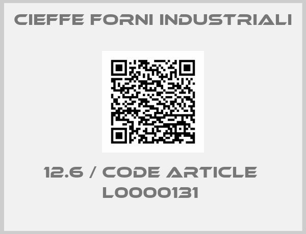 Cieffe Forni Industriali-12.6 / CODE ARTICLE  L0000131 