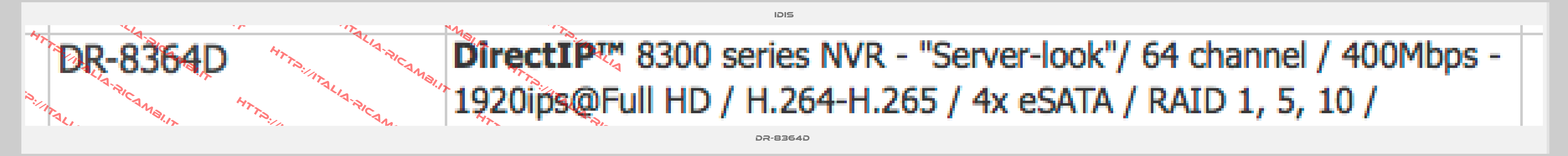 IDIS-DR-8364D 