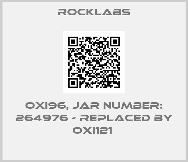 ROCKLABS-Oxi96, Jar Number: 264976 - replaced by OXi121 