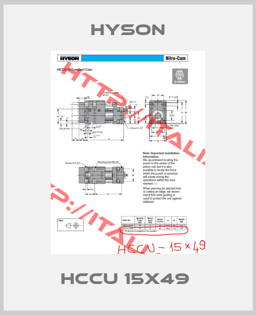 Hyson- HCCU 15x49 
