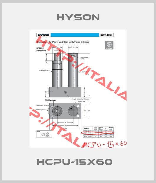 Hyson-HCPU-15x60  