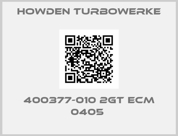 Howden Turbowerke-400377-010 2GT ECM 0405 