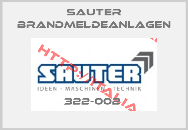 Sauter Brandmeldeanlagen-322-002 