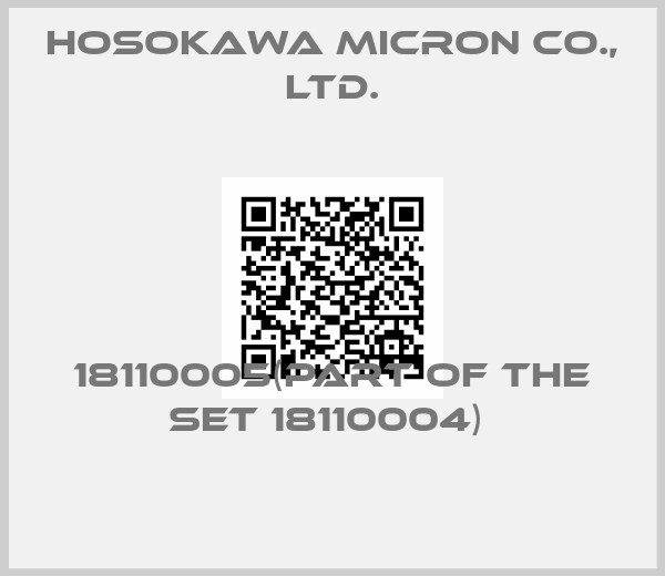 Hosokawa Micron Co., Ltd.-18110005(part of the set 18110004) 