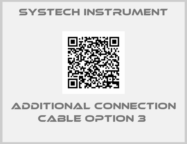 Systech Instrument-Additional connection cable Option 3 