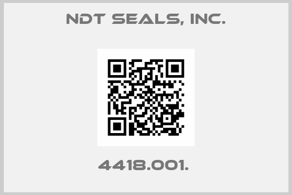 NDT Seals, Inc.-4418.001. 