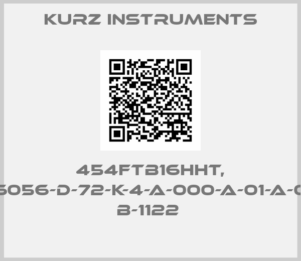 Kurz Instruments-454FTB16HHT, 756056-D-72-K-4-A-000-A-01-A-015- B-1122 
