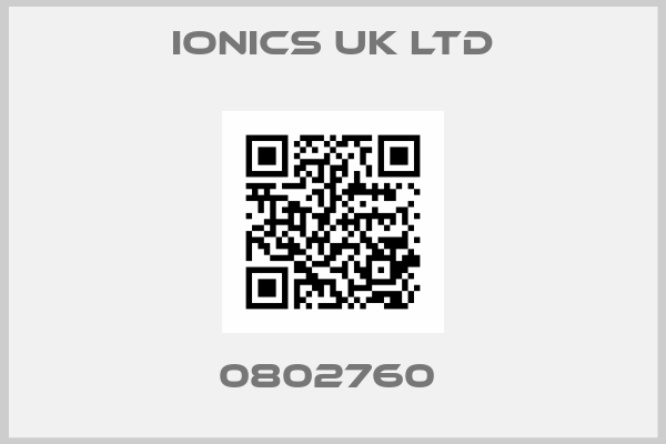 Ionics UK Ltd-0802760 