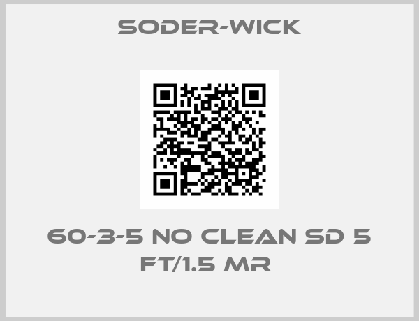 Soder-Wick-60-3-5 NO CLEAN SD 5 FT/1.5 MR 