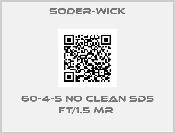Soder-Wick-60-4-5 NO CLEAN SD5 FT/1.5 MR 