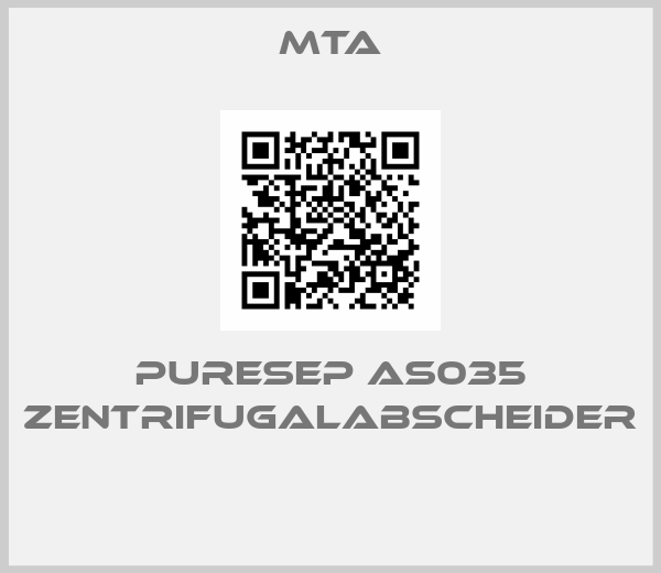 MTA-PureSep AS035 Zentrifugalabscheider 