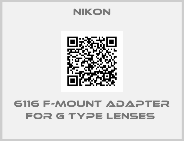 Nikon-6116 F-MOUNT ADAPTER FOR G TYPE LENSES 