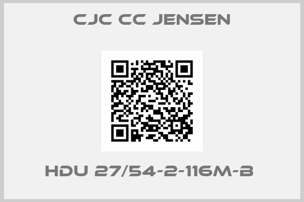 cjc cc jensen-HDU 27/54-2-116M-B 