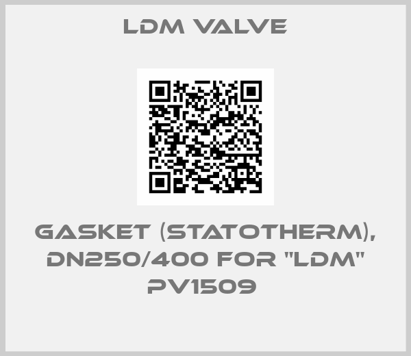 LDM Valve-GASKET (STATOTHERM), DN250/400 FOR "LDM" PV1509 