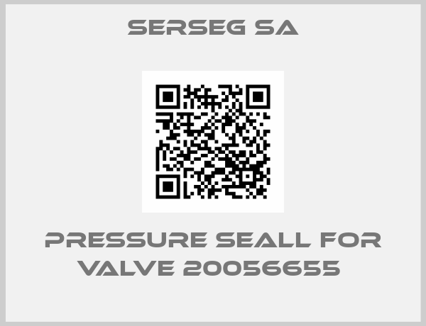 Serseg SA-pressure seall for valve 20056655 