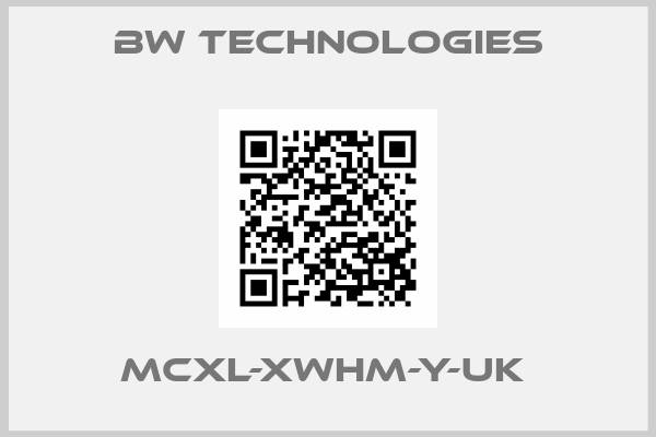 BW Technologies-MCXL-XWHM-Y-UK 