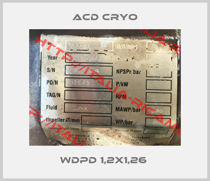 Acd Cryo-WDPD 1,2X1,26 