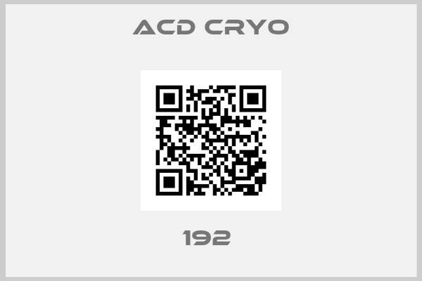 Acd Cryo-192 