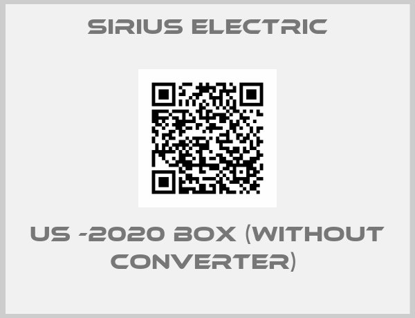 Sirius Electric-US -2020 BOX (without converter) 