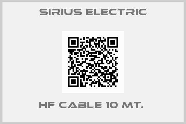 Sirius Electric-HF CABLE 10 MT. 