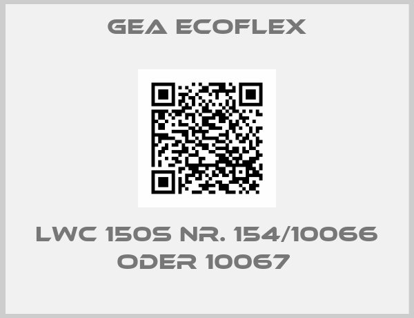 GEA Ecoflex-LWC 150S Nr. 154/10066 oder 10067 