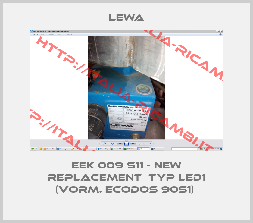 LEWA-EEK 009 S11 - new replacement  Typ LED1 (vorm. ecodos 90S1) 