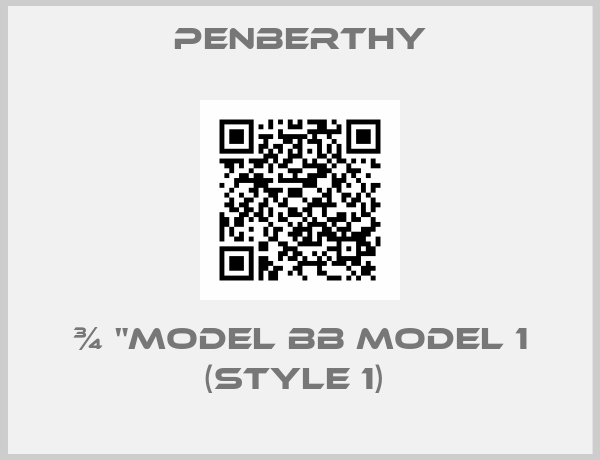 Penberthy-¾ "MODEL BB MODEL 1 (STYLE 1) 