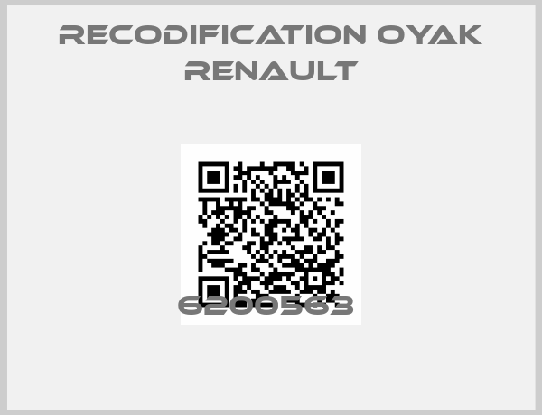 RECODIFICATION OYAK RENAULT-6200563 
