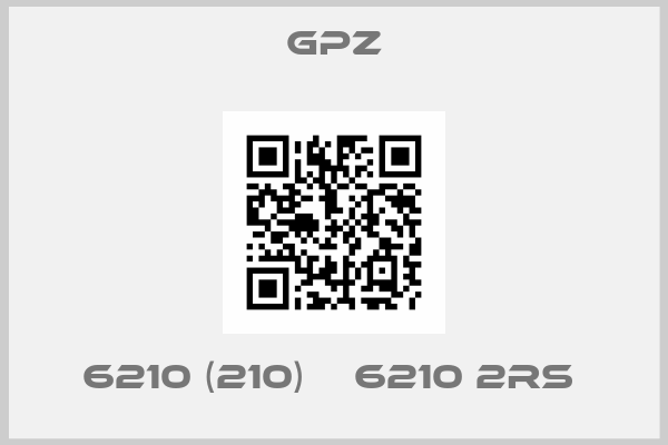 GPZ-6210 (210)    6210 2rs 