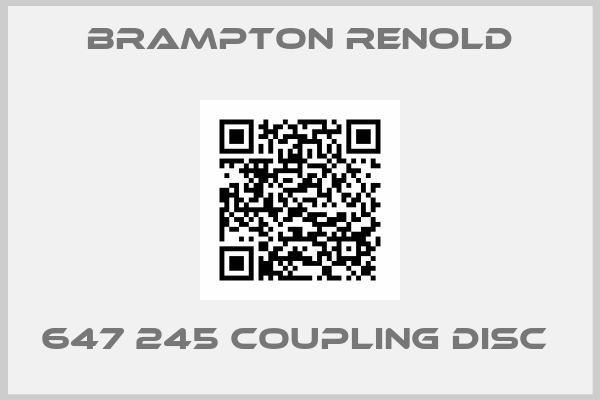Brampton Renold-647 245 COUPLING DISC 